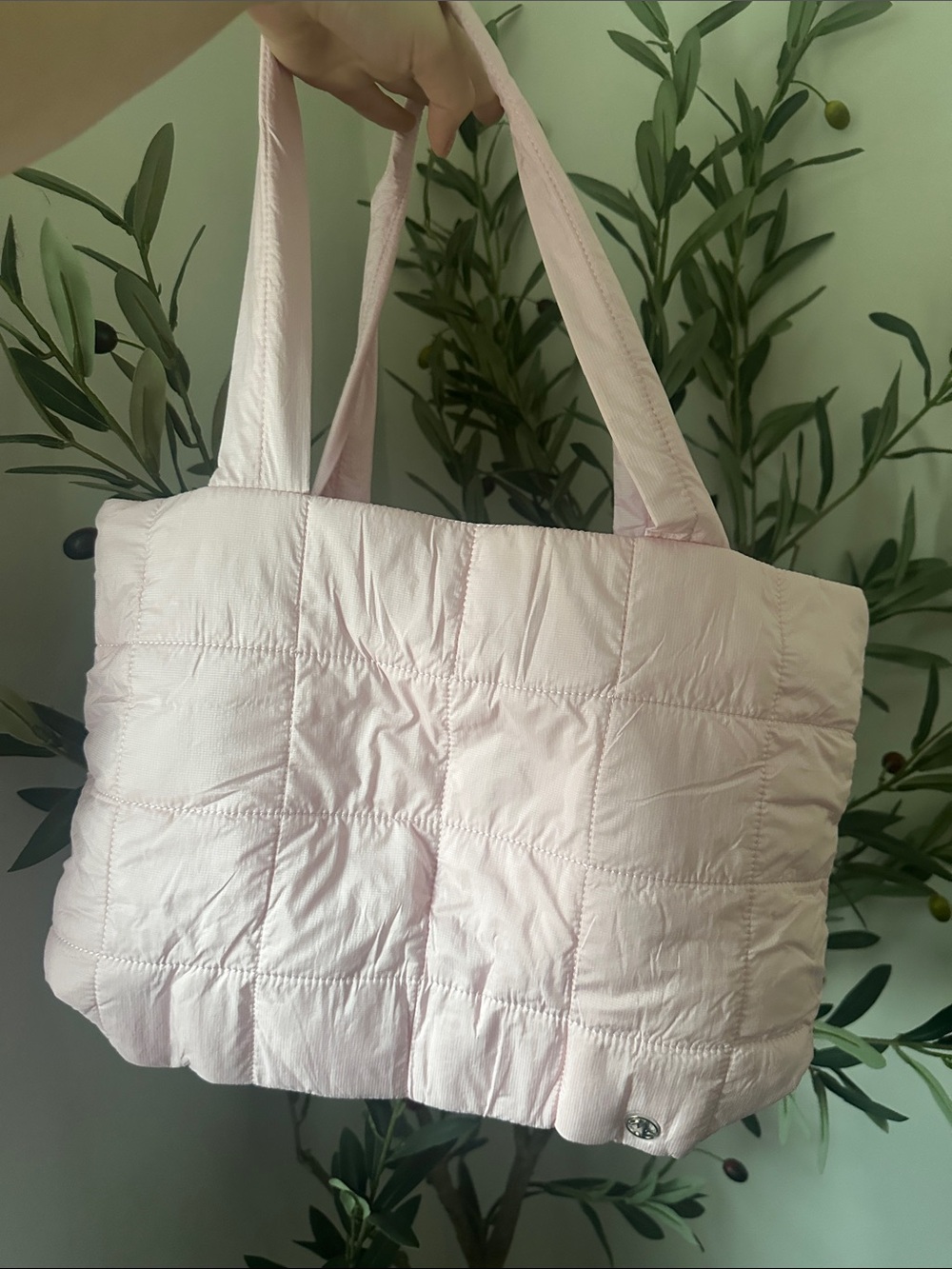 Pander Quilted Tote Travel Hand Carry Bag With Multiple Pockets, Soft Pink - Picture 3 of 4
